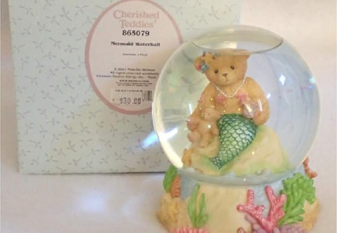 Cherished Teddies Hidden Treasures from the Sea Mermaid Waterglobe 865079 image 0