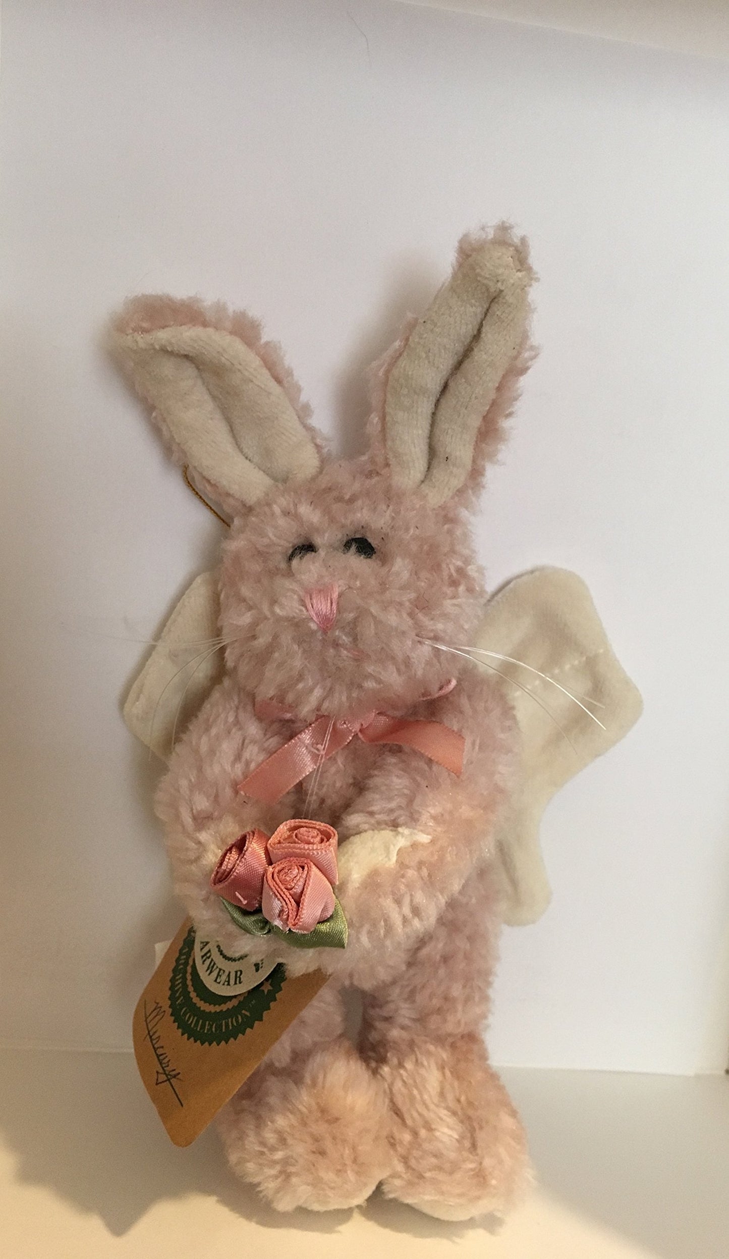 Boyds Hare Mercury 1996 Pink Angel with Rose  5610-09 image 3