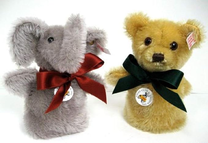 Steiff Club  Elephant and Teddy Bear Egg Cozy Set  2004 12cm image 0
