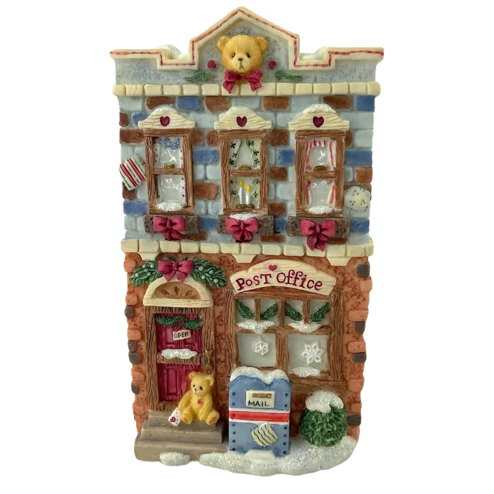 Cherished Teddies  Neighbearhood Winter Post Office  #352675 image 5