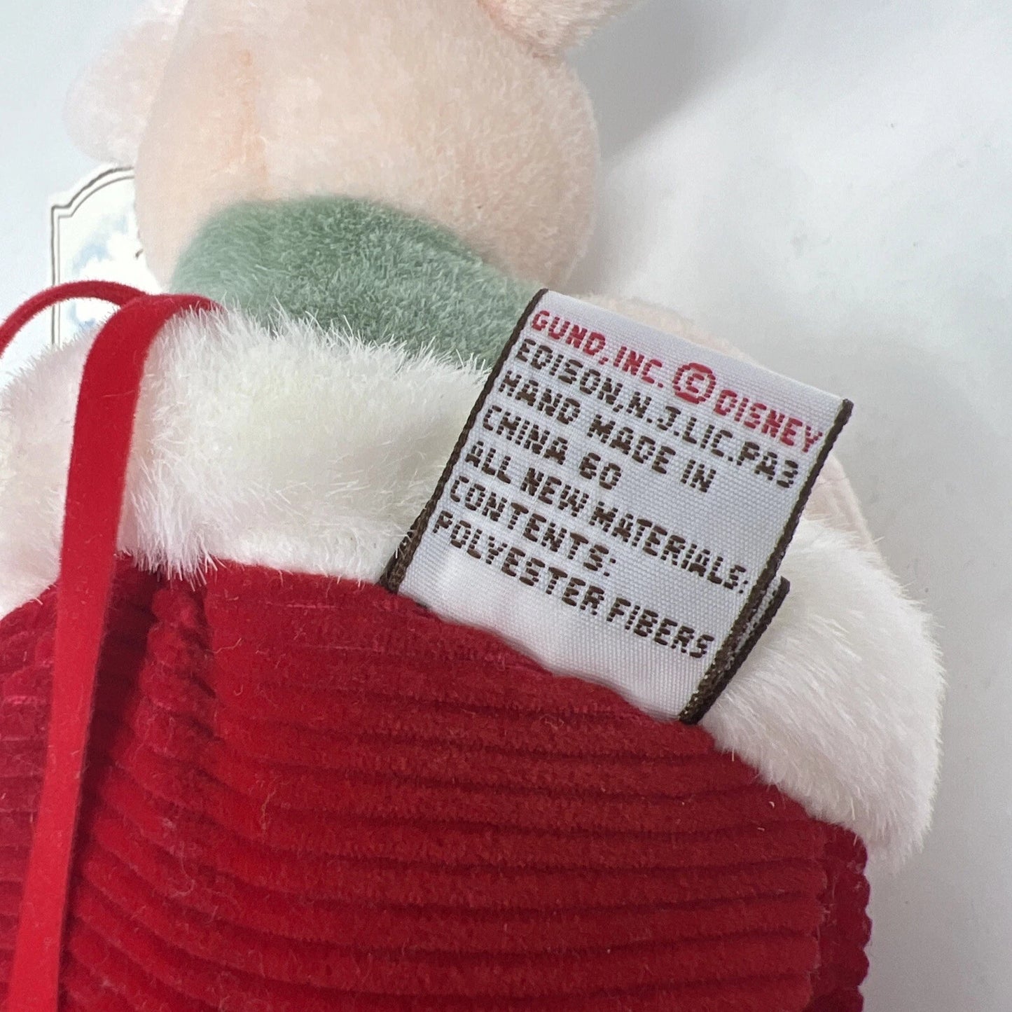 Gund Christmas Plush Piglet in Stocking 7966 image 1