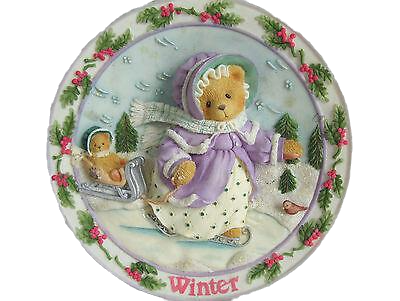 Cherished Teddies Winter Plate 203416 image 0
