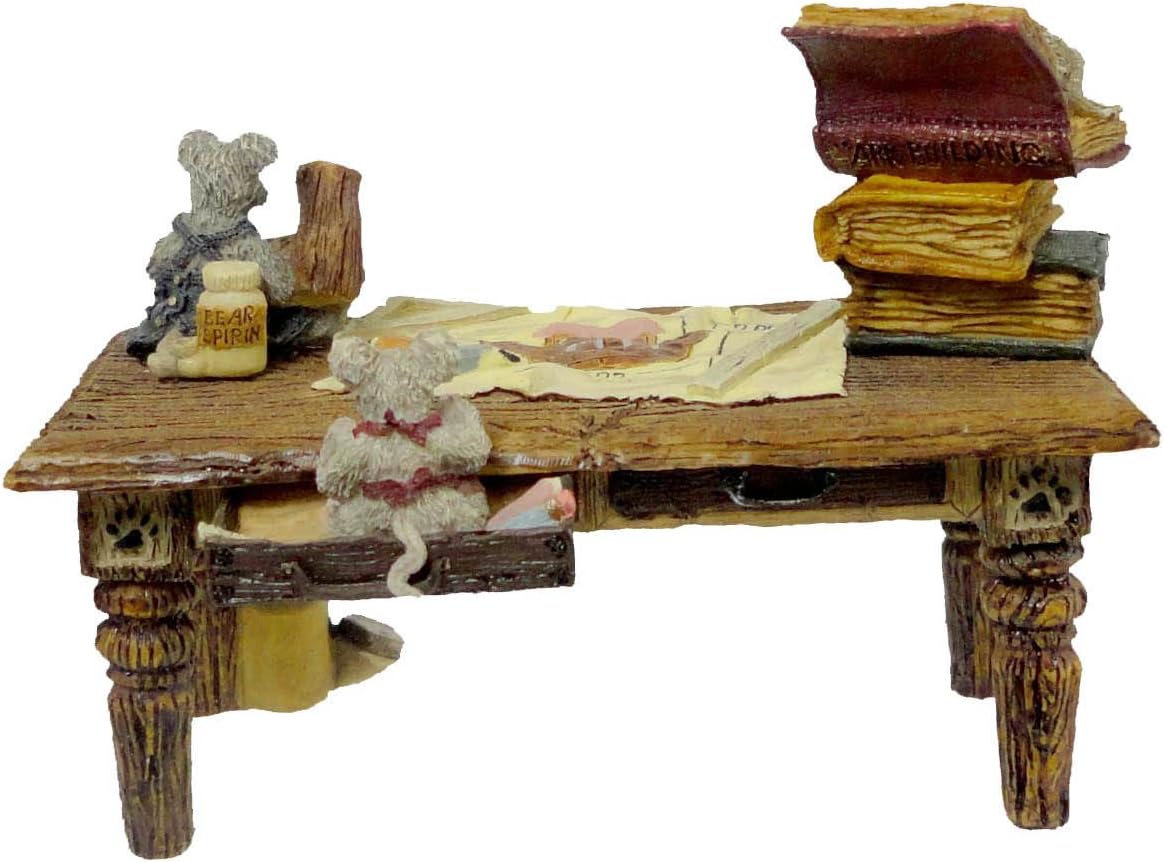 Boyds Bear Resin Noah Collection Genius At Work Table    2429 image 1