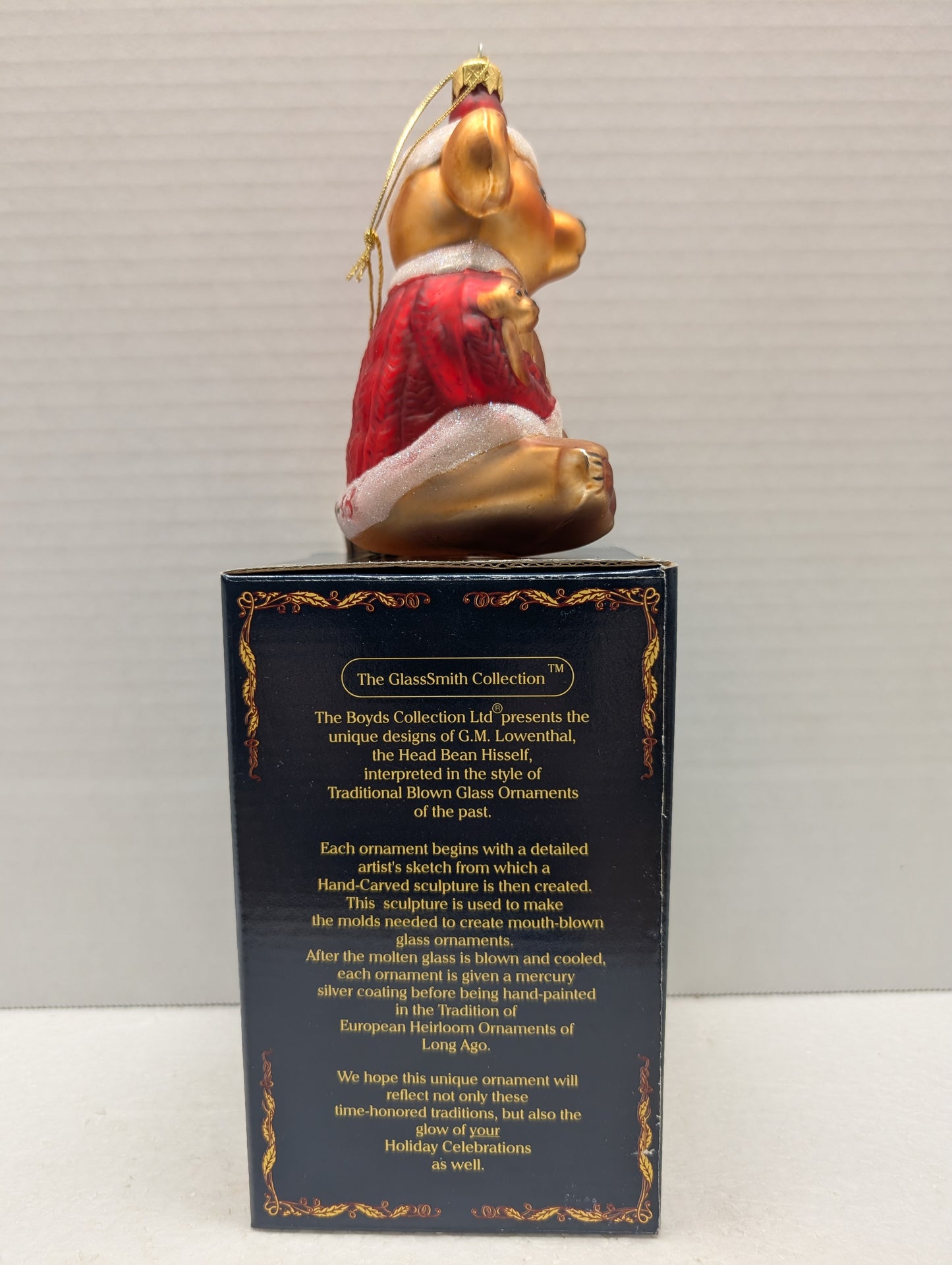 Boyds Glass Ornament S.C. 391000 Santa Ornament. image 4