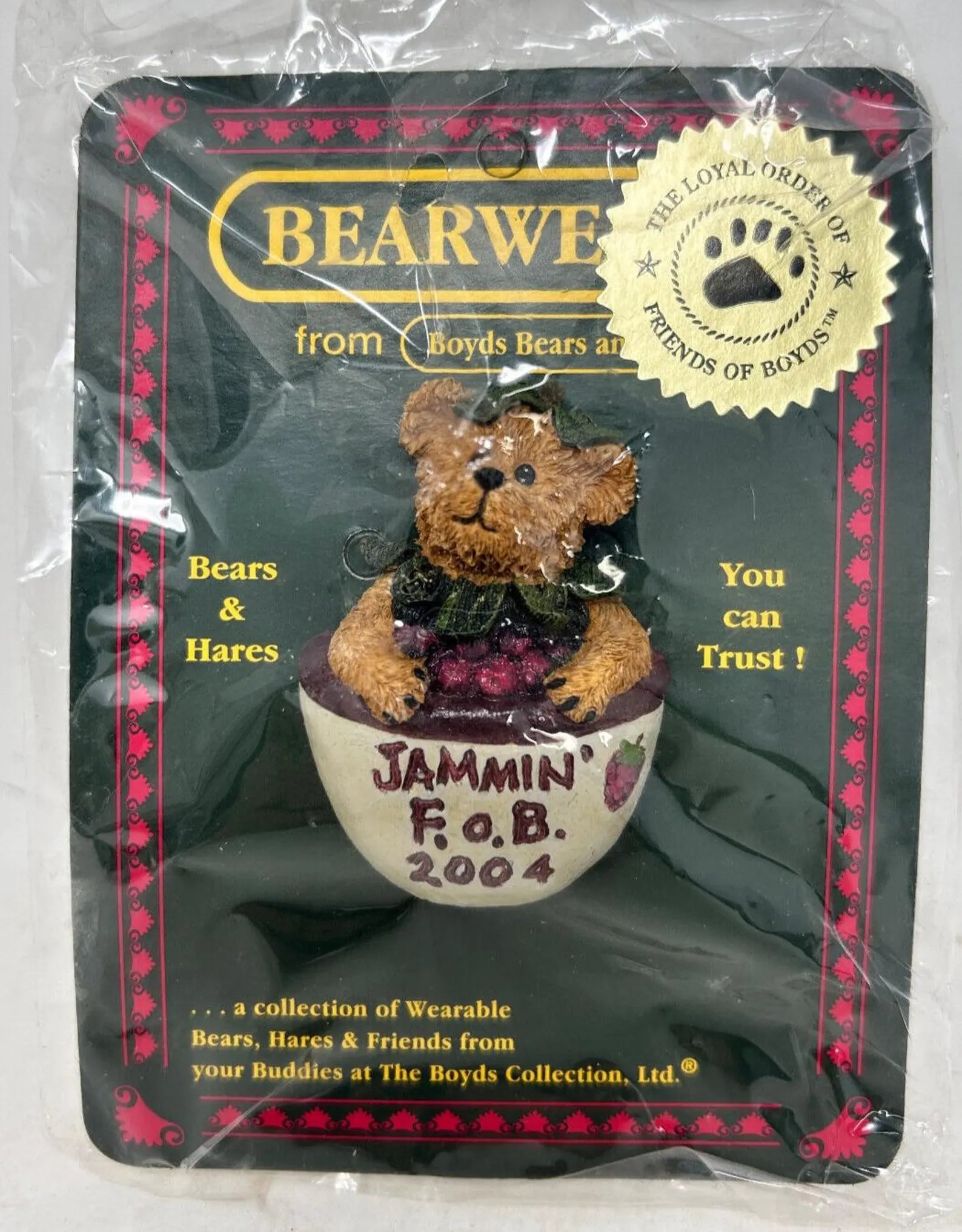 Boyds Pin Bearwear Jammin FOB 2004 02004-11 image 1