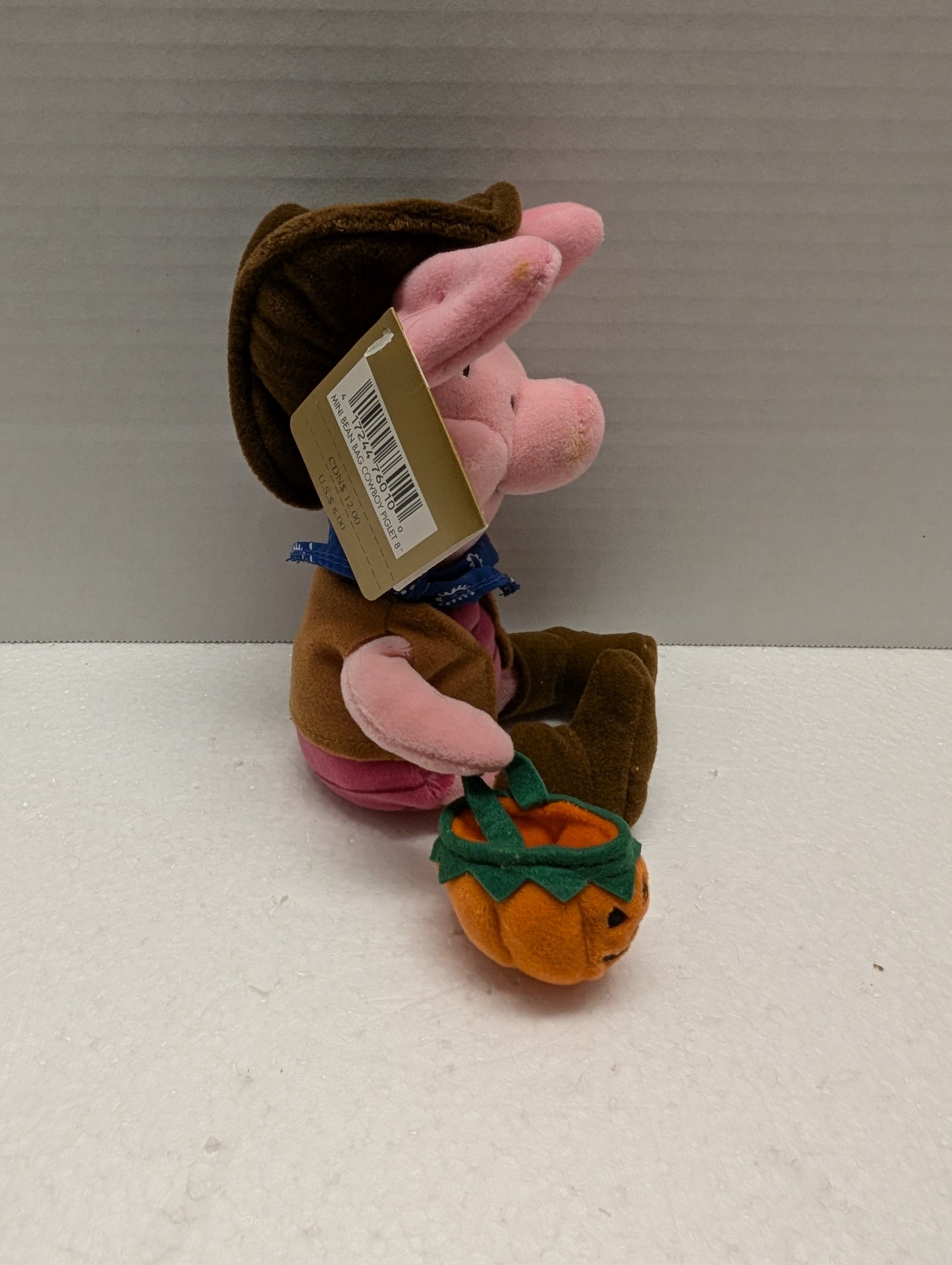 Disney Bean Bag Piglet dressed as a Cowboy with a Badge image 1