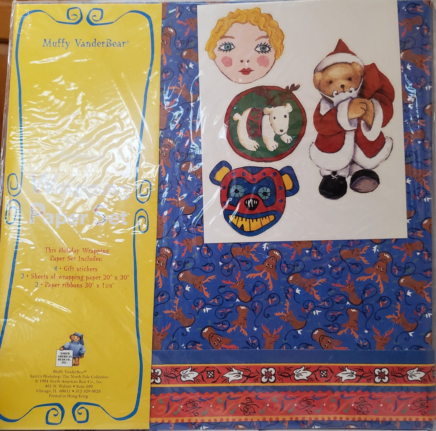 North American Santa's Workshop Reindeer Wrapping Paper Kit #5031 image 0