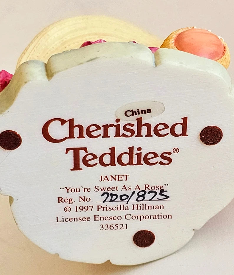 Cherished Teddies Janet You're As Sweet As A Rose By Avon image 4