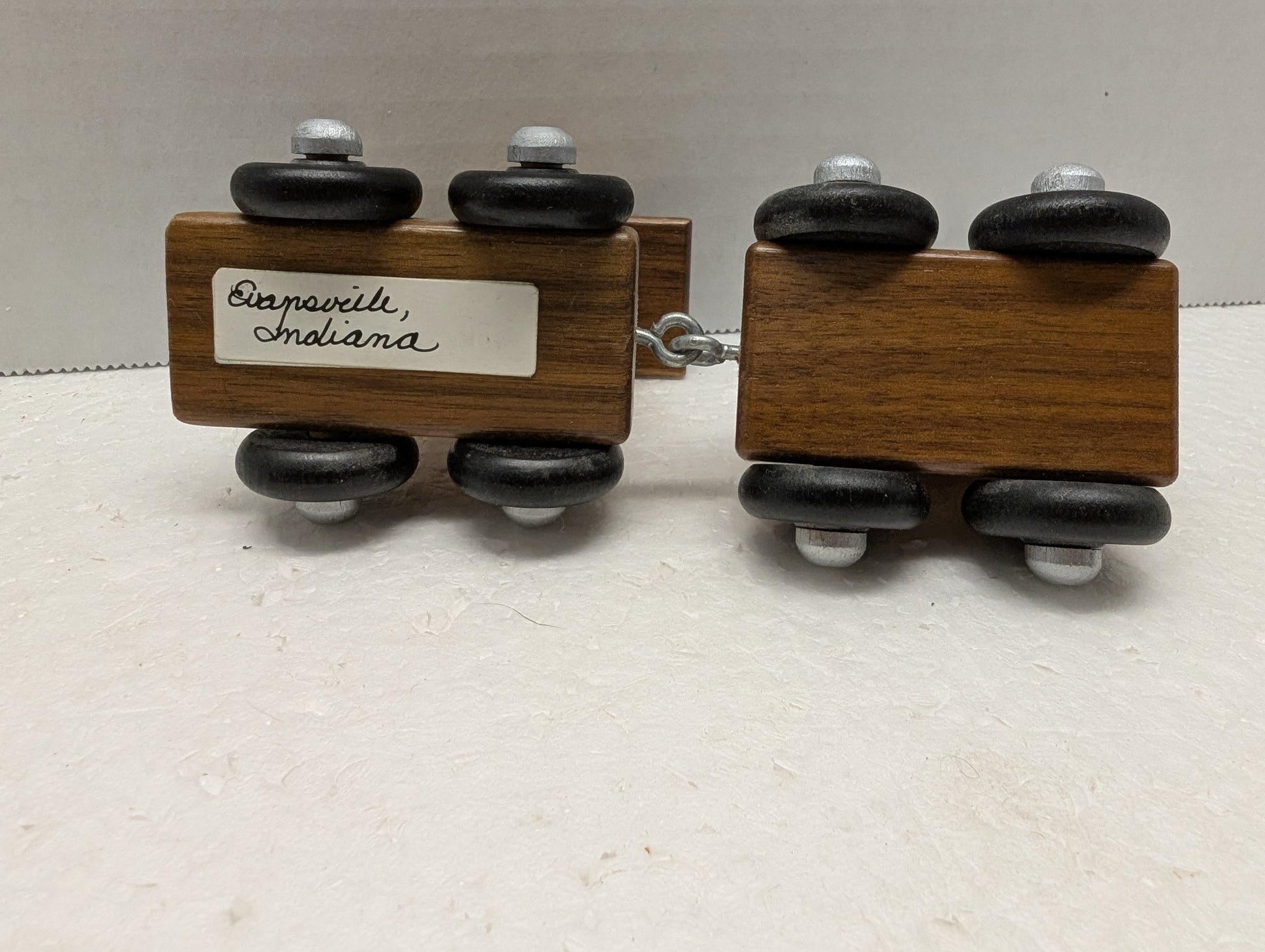 Casey the Engineer Bear with Wooden Train By Pat Carriker image 3