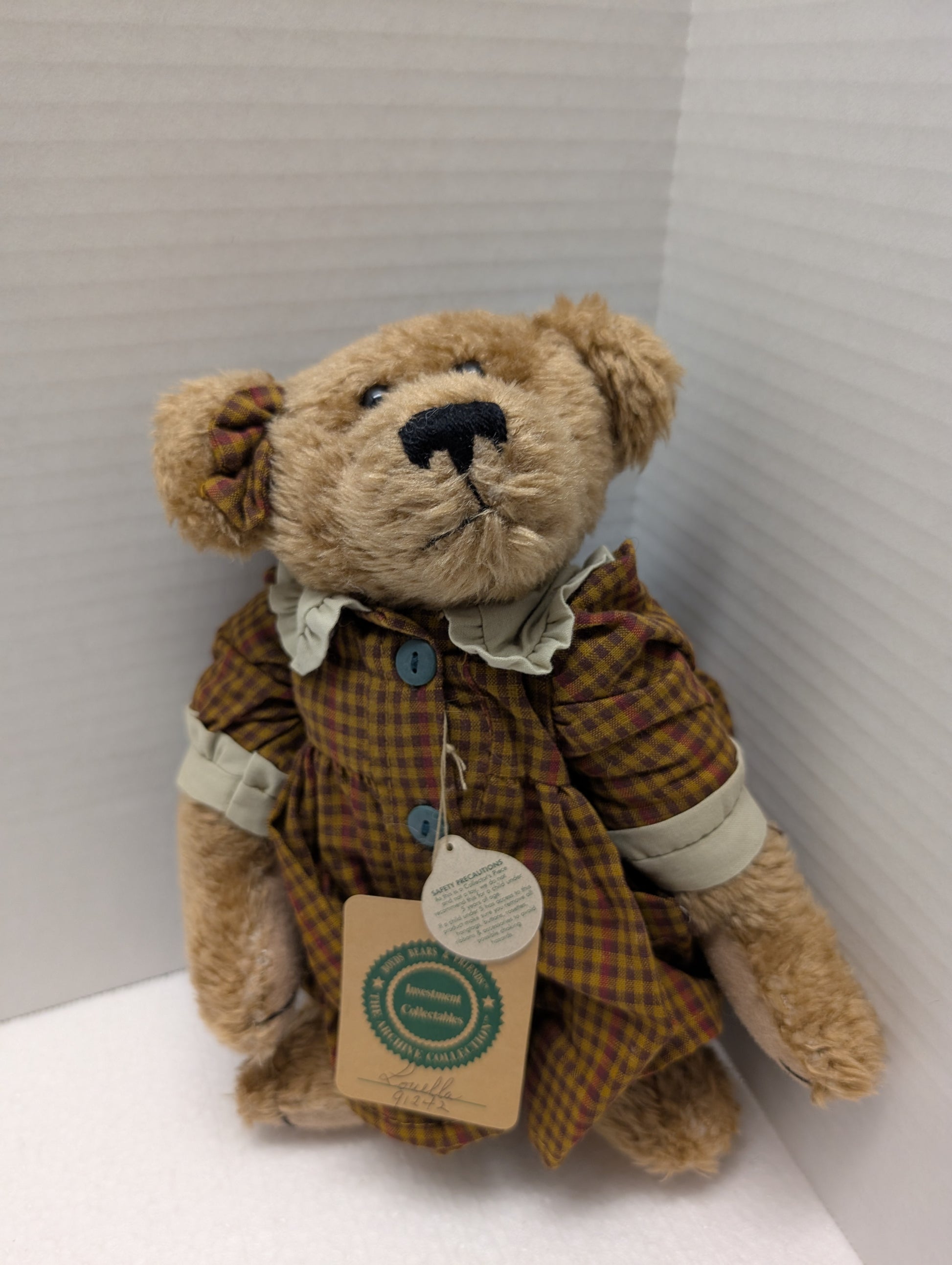 Boyds Bear Plush Louella Plaid  91242 image 0