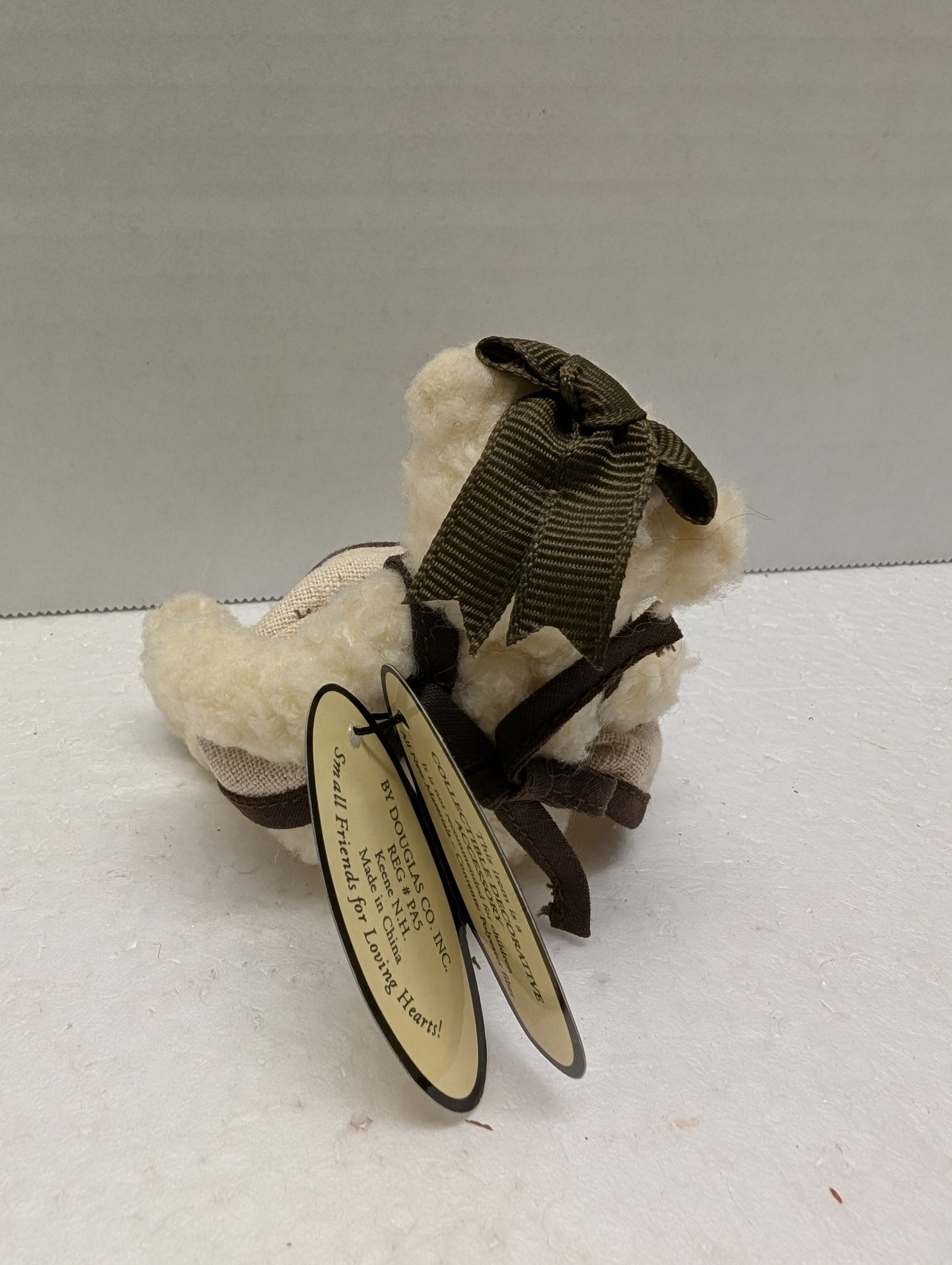 Douglas Miniature Hershey Girl Bear with Hershey on Apron and Hair Ribbon image 4