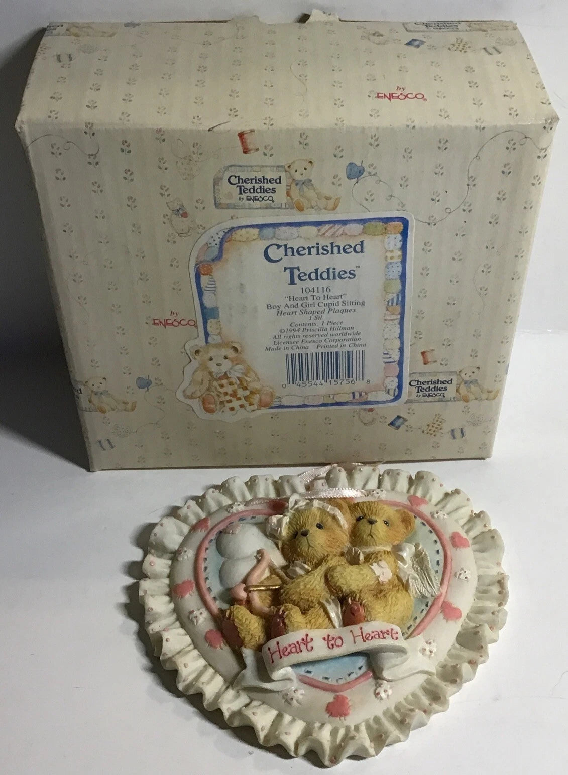 Cherished Teddies Heart to Heart  Plaque 104116 image 2
