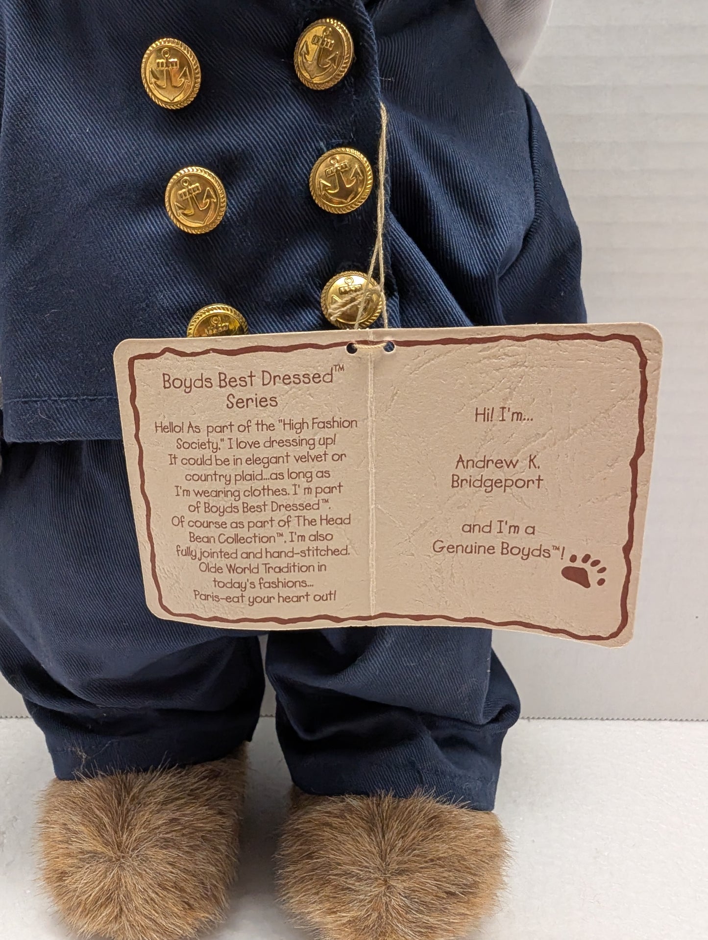 Boyds Bear Plush Andrew K Bridgeport  904381 image 1