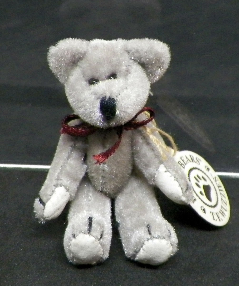 Boyds Pin Bearwear Tess F. WUZZIE Grey Fabric Pin  599901-06 image 2