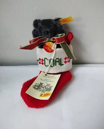 Steiff Christmas Ornament Coal in Stocking  10cm 650833 image 3