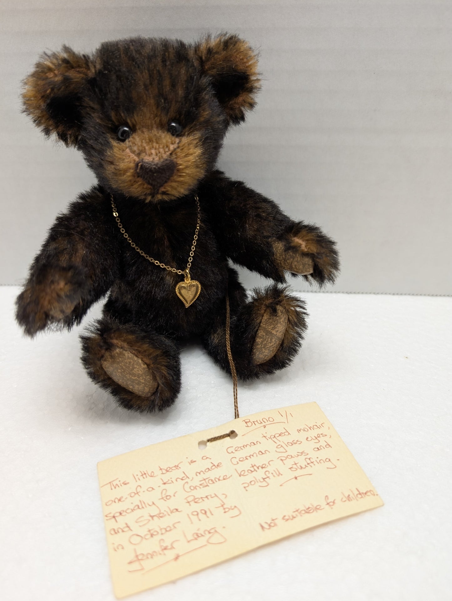 Artist Jennifer Laing  of Totally Bear Bruno German Tipped Mohair Gold Chain image 1