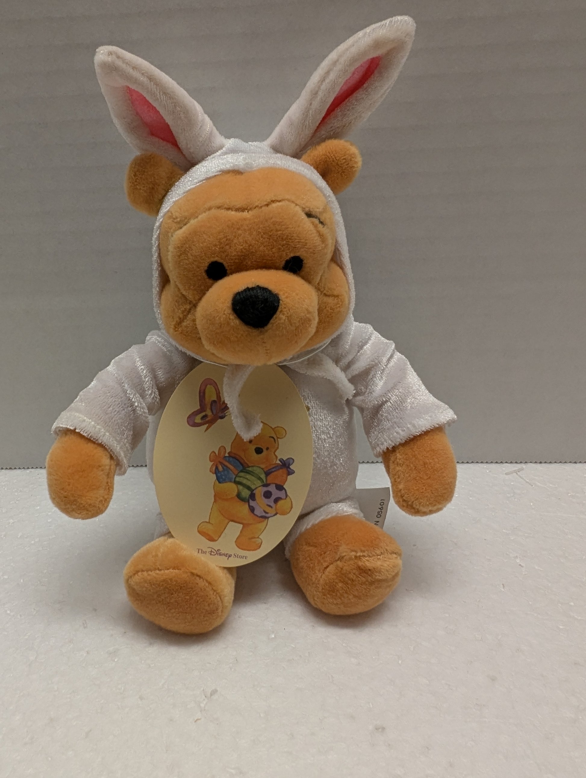 Disney Bean Bag Pooh Dressed in White Bunny Costume. image 0