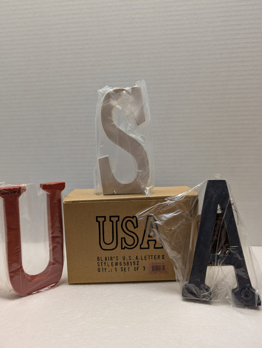 Boyds Accessories Wooden  U.S.A . LETTERS 658192 Patriotic image 0