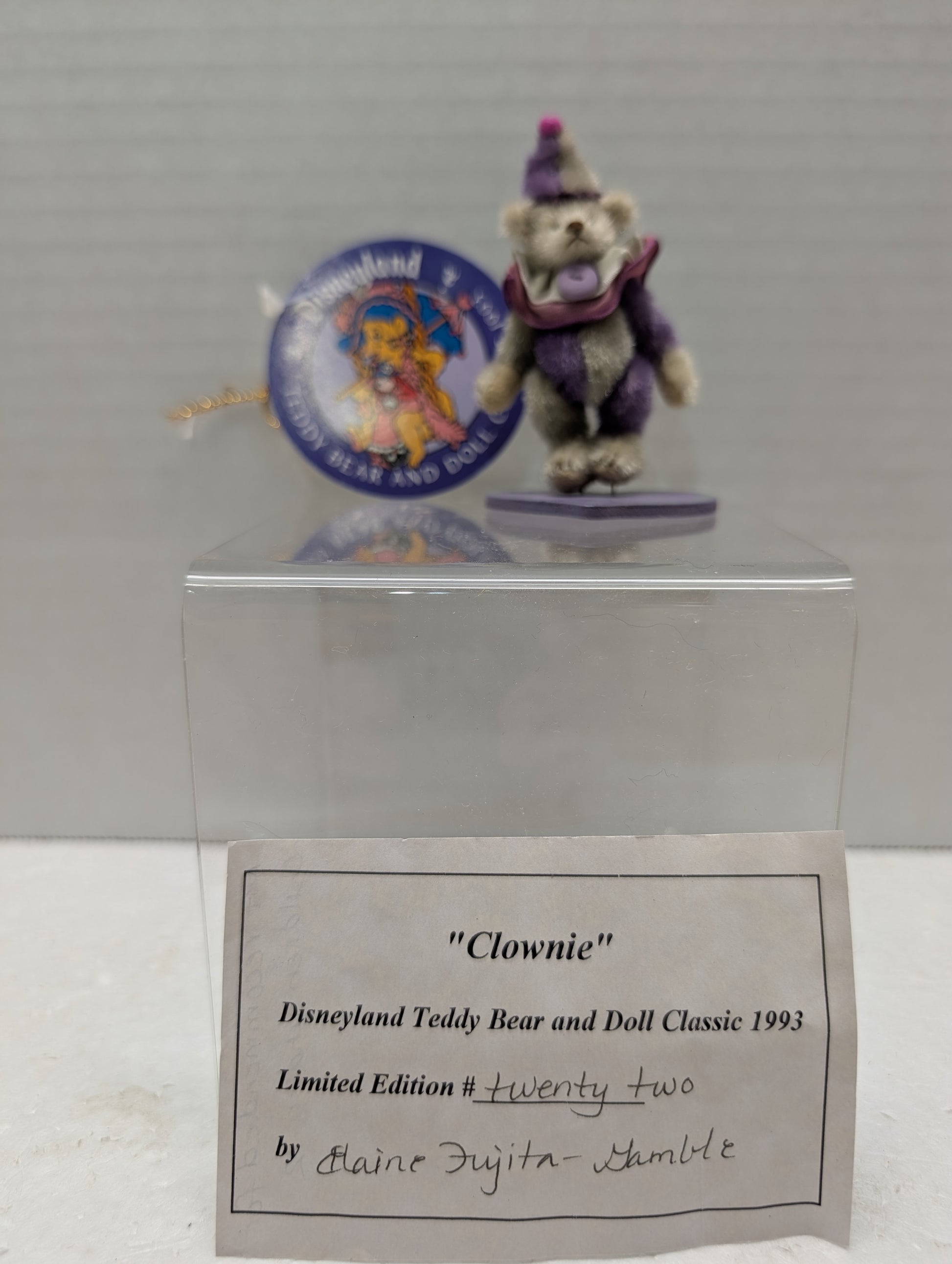 Artist Bear Elaine Fujita Gamble "Clownie" image 2