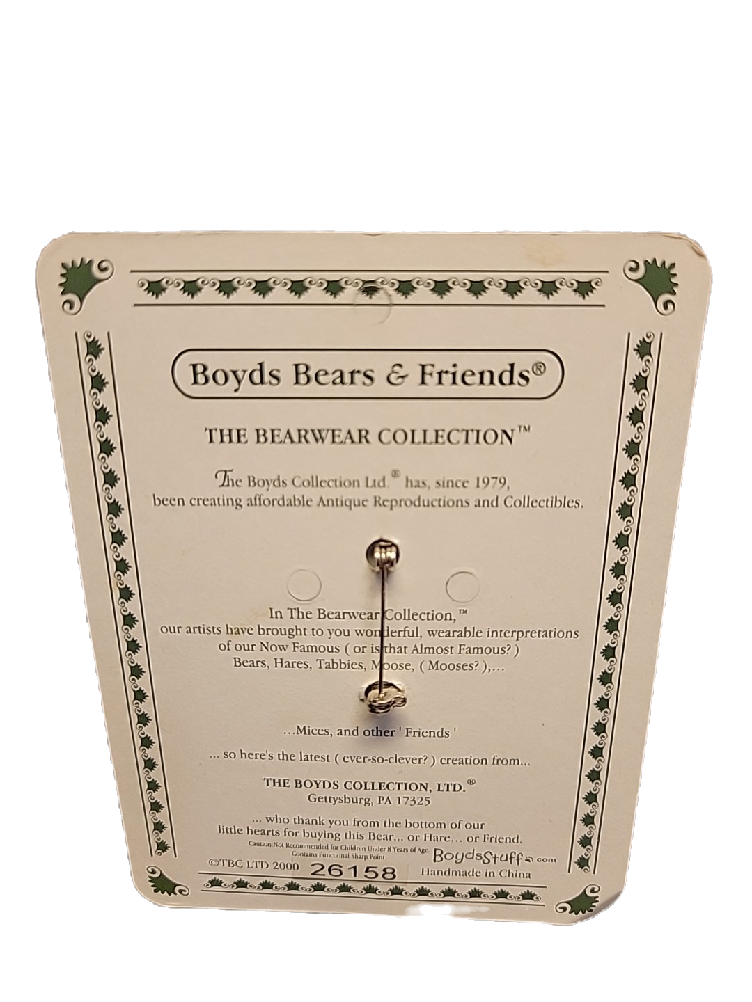 Boyds Pin Bearwear Lucky Liam  End of The Rainbow 26158 24K Luck image 1