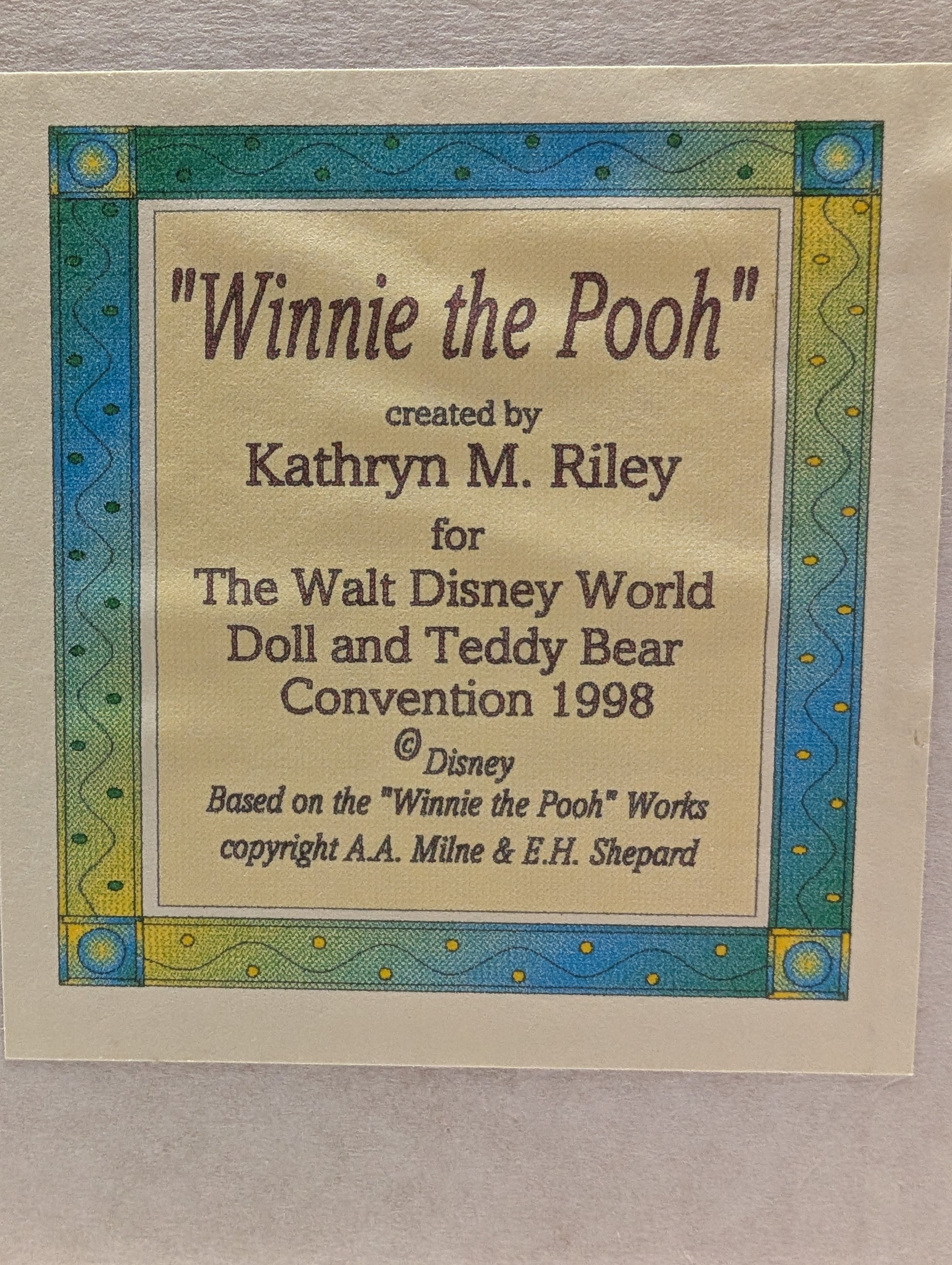 Winnie the Pooh by Kathryn Riley 1998 WDWC image 10
