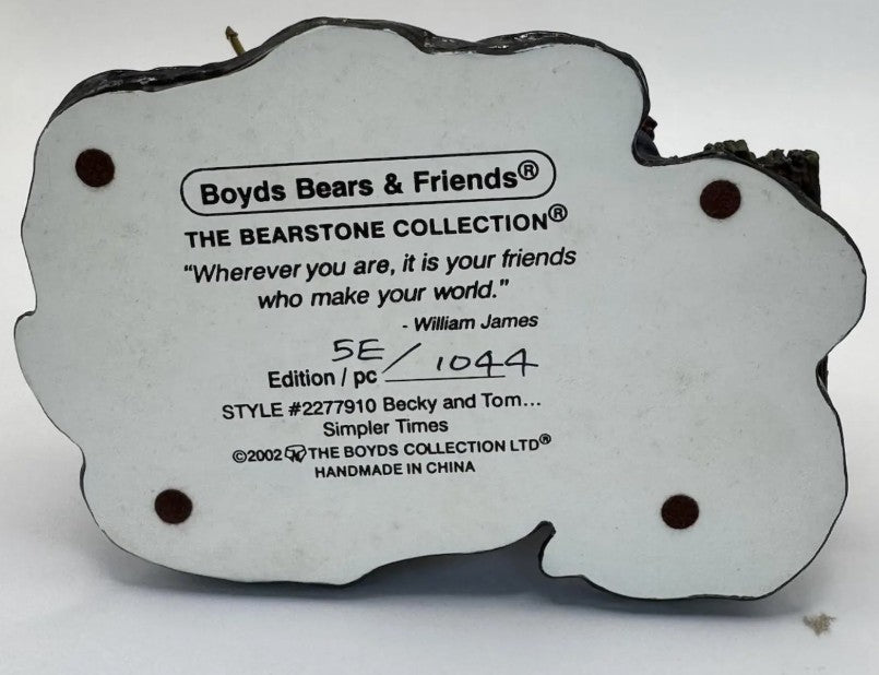 Boyds Bear Resin Becky and Tom  Simpler Times #2277910 image 1
