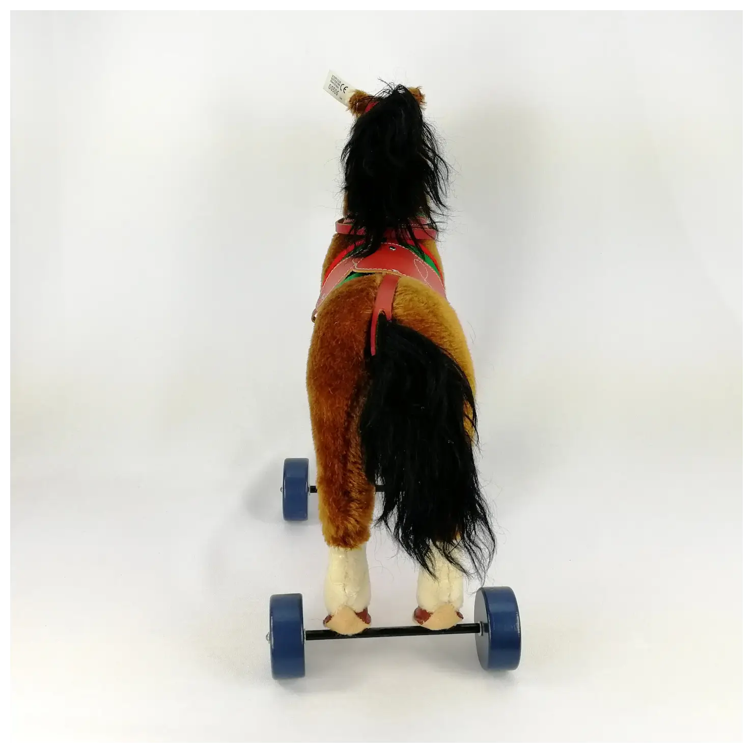 Steiff Mohair 1998 Club Horse on Wheels 1929 Replica 402146 image 2
