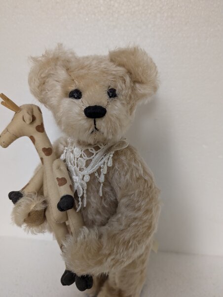 Jessica with Cloth Giraffe by Linda Nelson image 0
