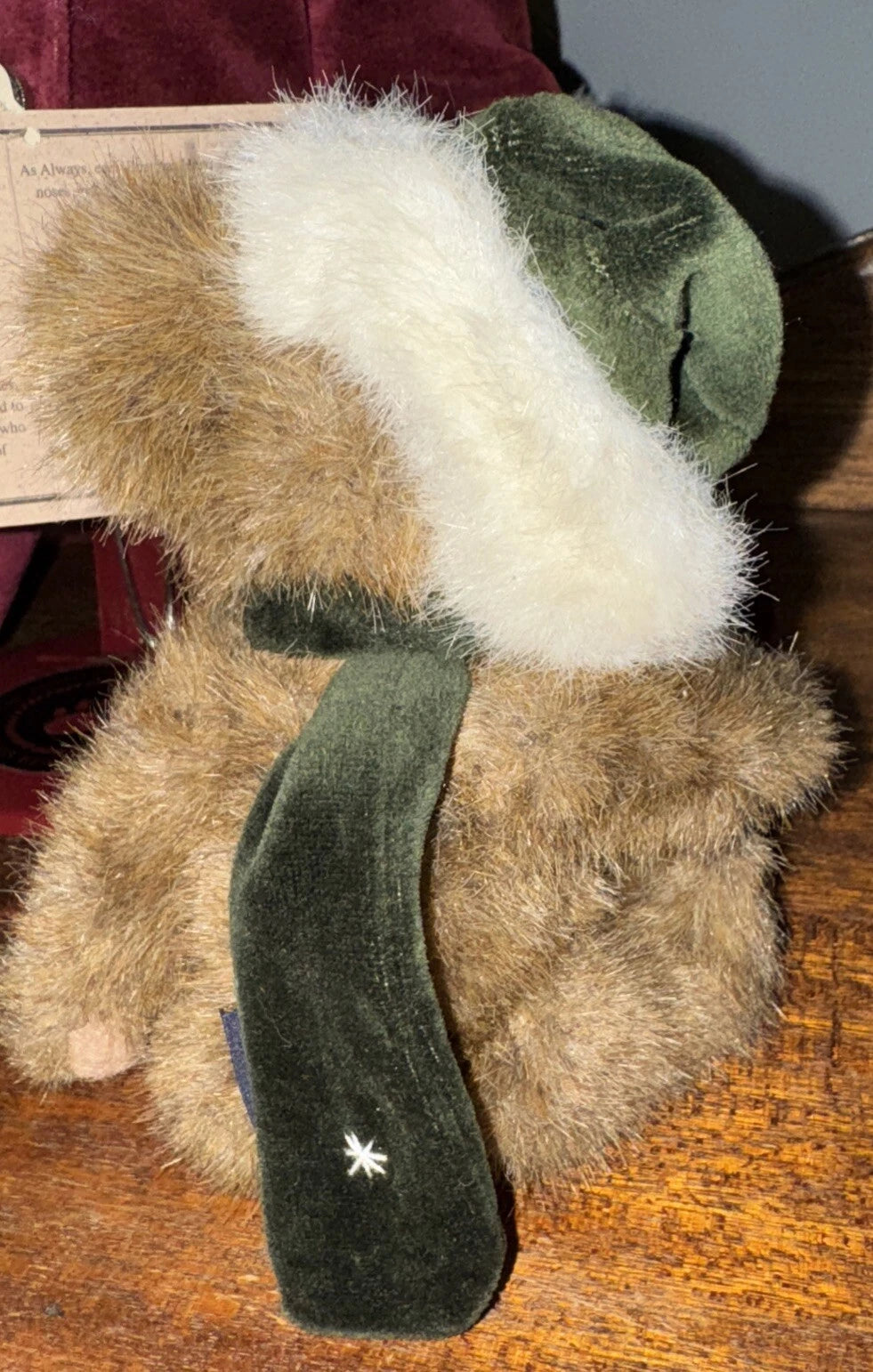 Boyds Mohair Tasha B Frostbeary 14" 900205  w. stocking and little bear image 2