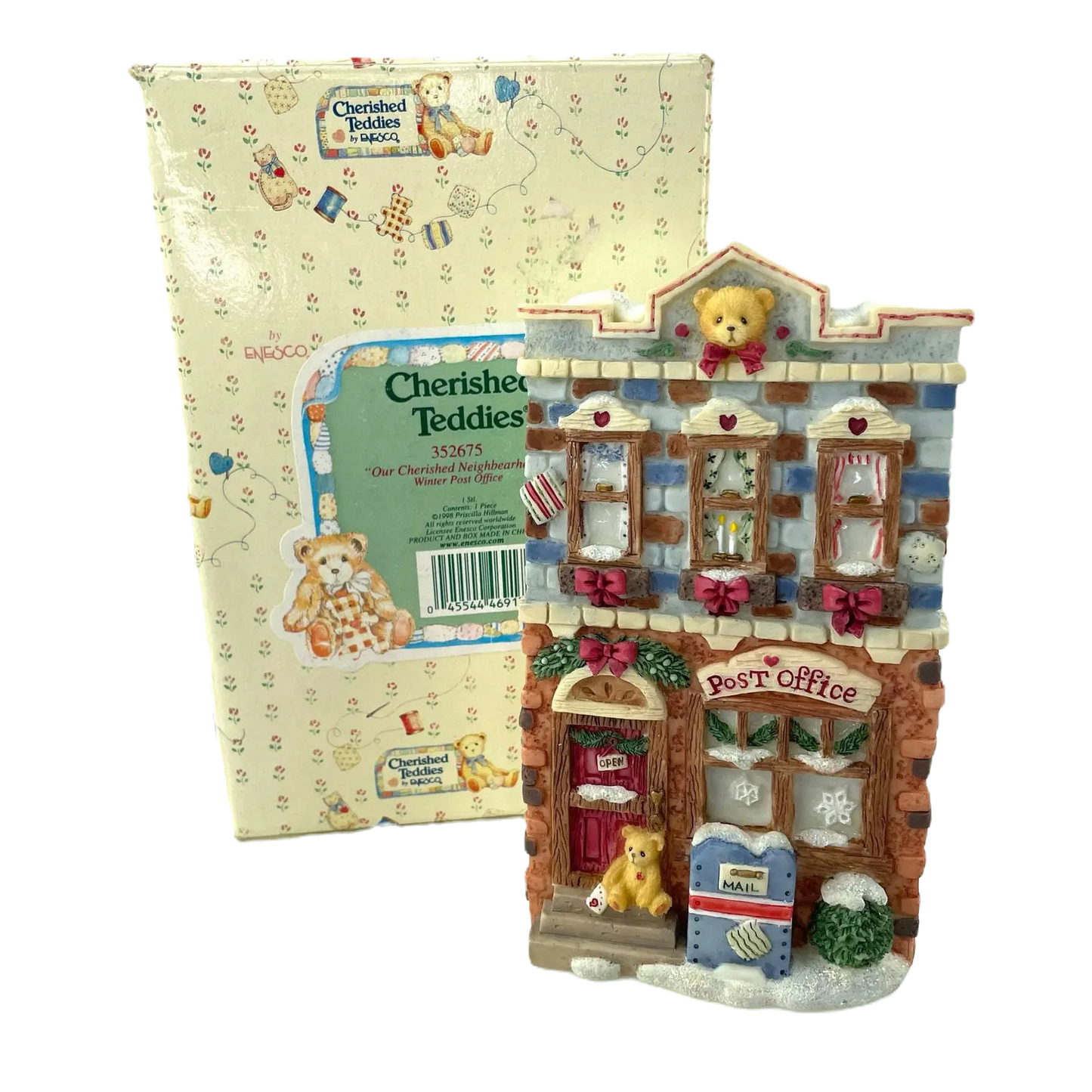 Cherished Teddies  Neighbearhood Winter Post Office  #352675 image 0