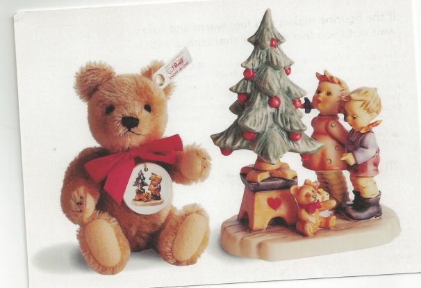 Steiff & Goebel Wonder of Christmas with Steiff Teddybear 1394 image 1
