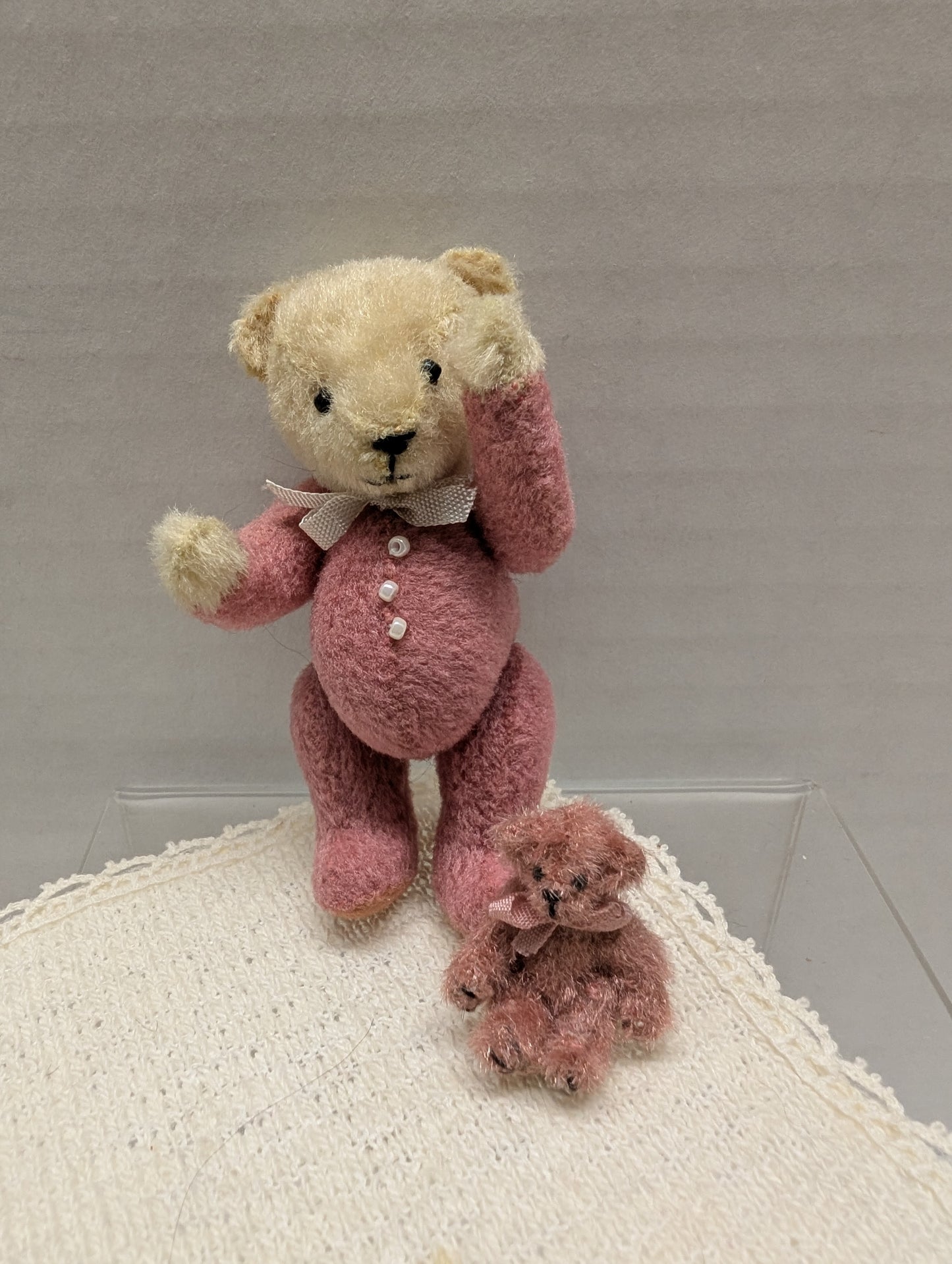 Baby Bear in Pink with little bear by Sylvania of Australia image 1