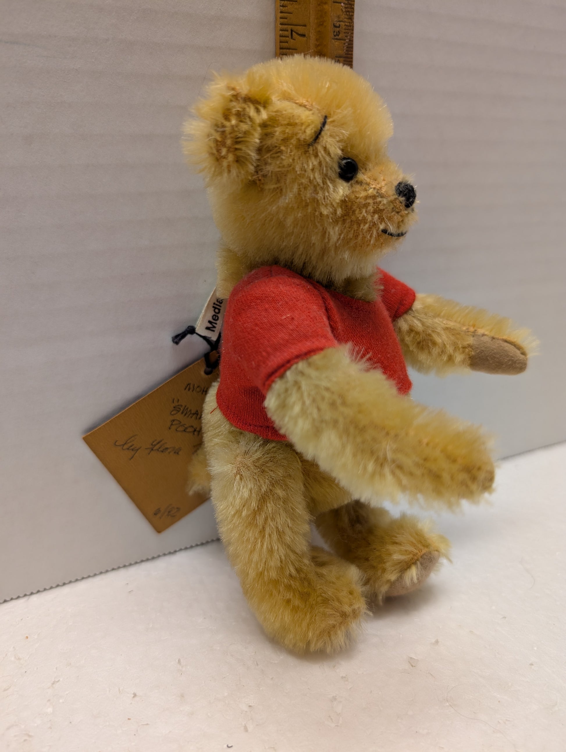 Pooh by Flora Mediate of Flora's Teddys. Mohair "Small Pooh" 6" image 2