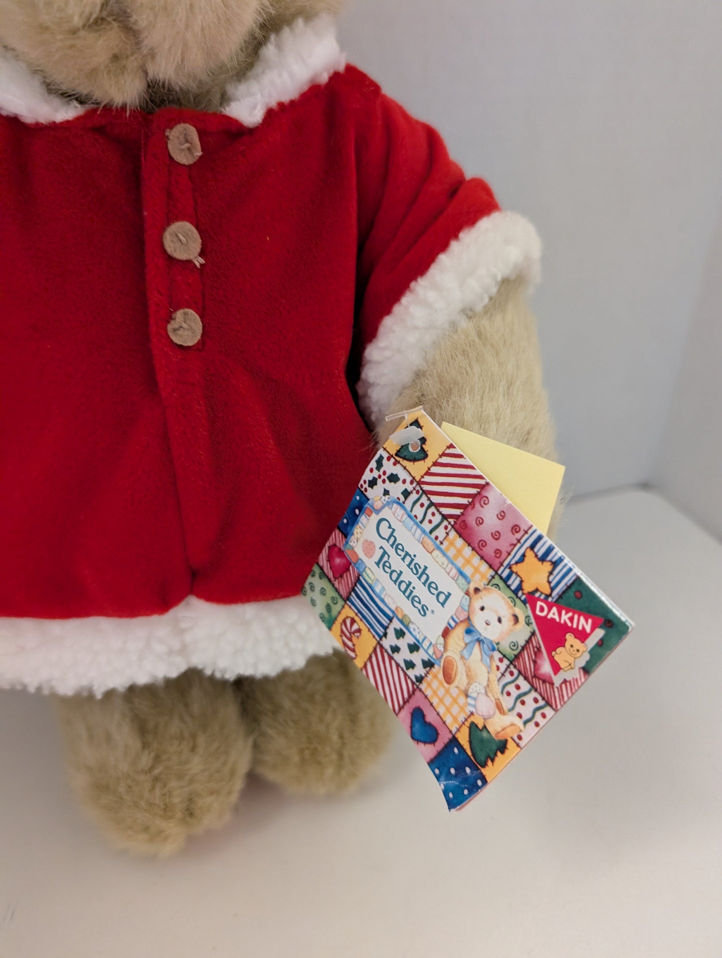 Cherished Teddies Bear Beth Santa Outfit w. Patches Dakin 14" image 3