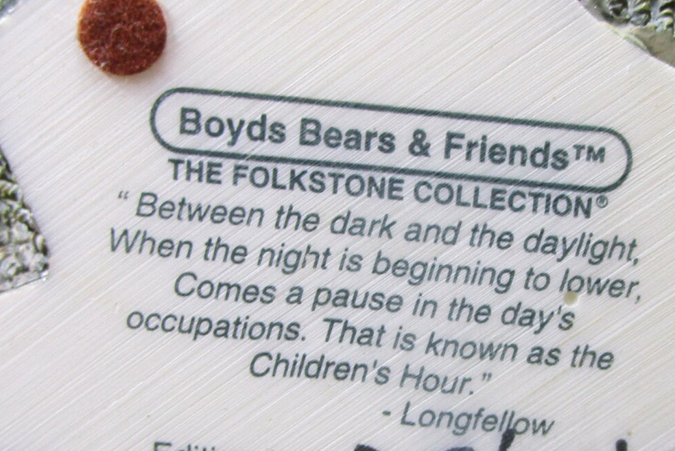 Boyds Folkstone P.J. Mcsnoozin with Craxton  Hibearnation Statue #2882 image 2