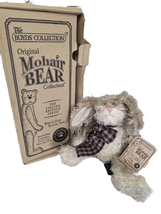 Boyds Mohair Edith 10" Tan &White Rabbit 590160-03 image 0