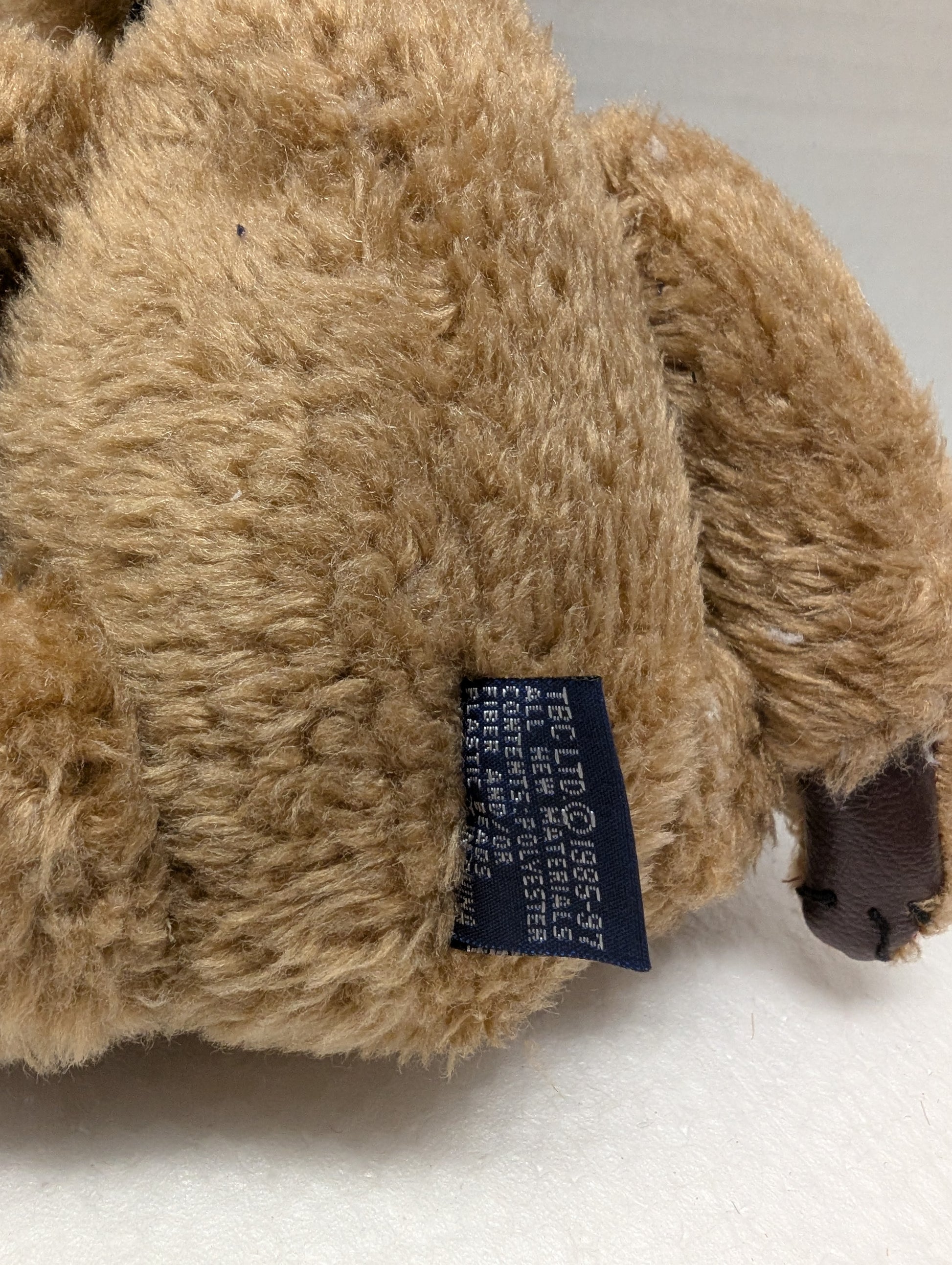 Boyds Bear Plush  Barnaby with leather like paw pads plaid rib 1994  5150-03 image 4