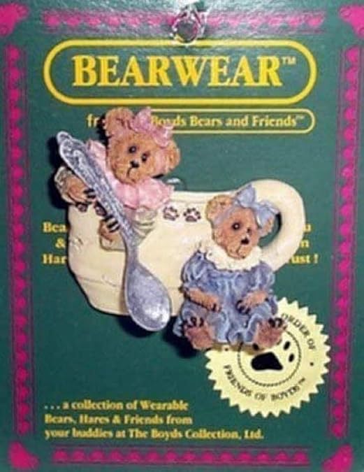 Boyds Pin Bearwear Prissie and Missie Fixin Tea for Three #0200072 image 0