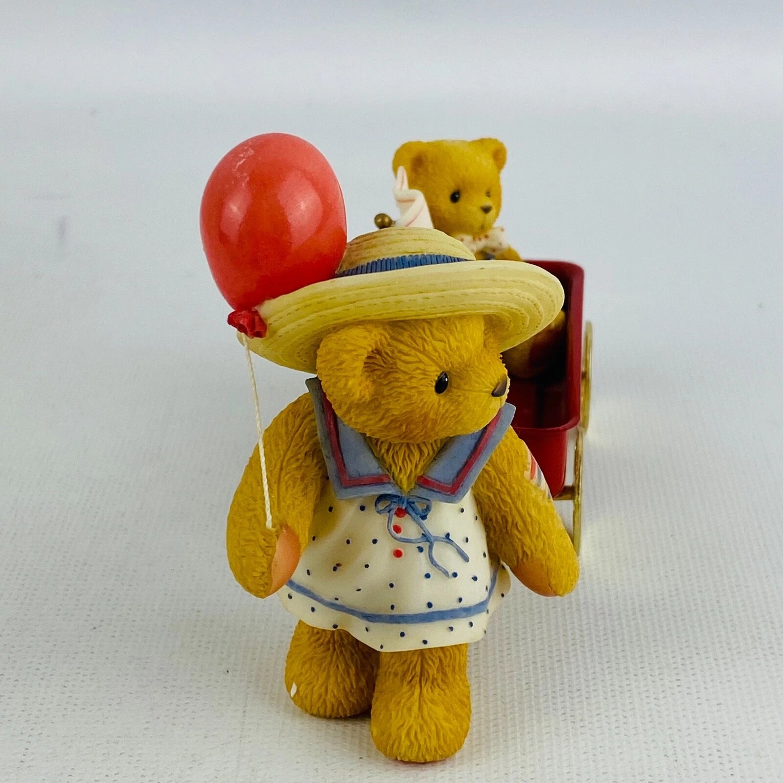 Cherished Teddies Letty Figurine CT993 Red Wagon 1999 Membears Only image 2