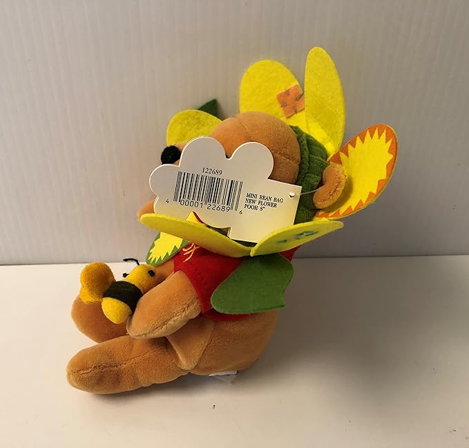 Disney Bean Bag Mini Flower Pooh 8" 122689 with Bee image 5
