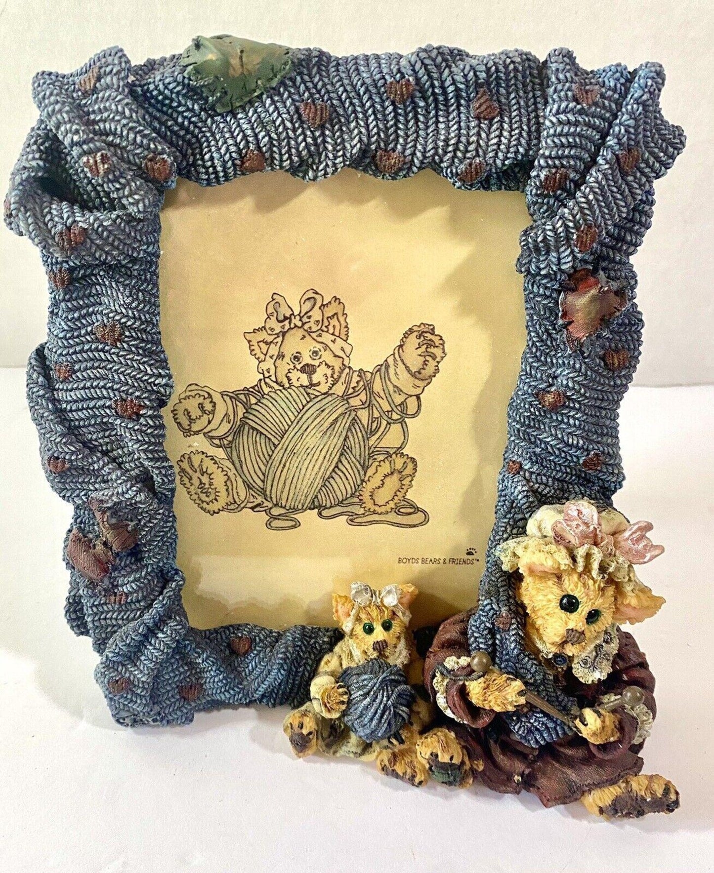 Boyds Frame FS Darby & Jasper.Knitten' Kittens Retired 27451 image 1