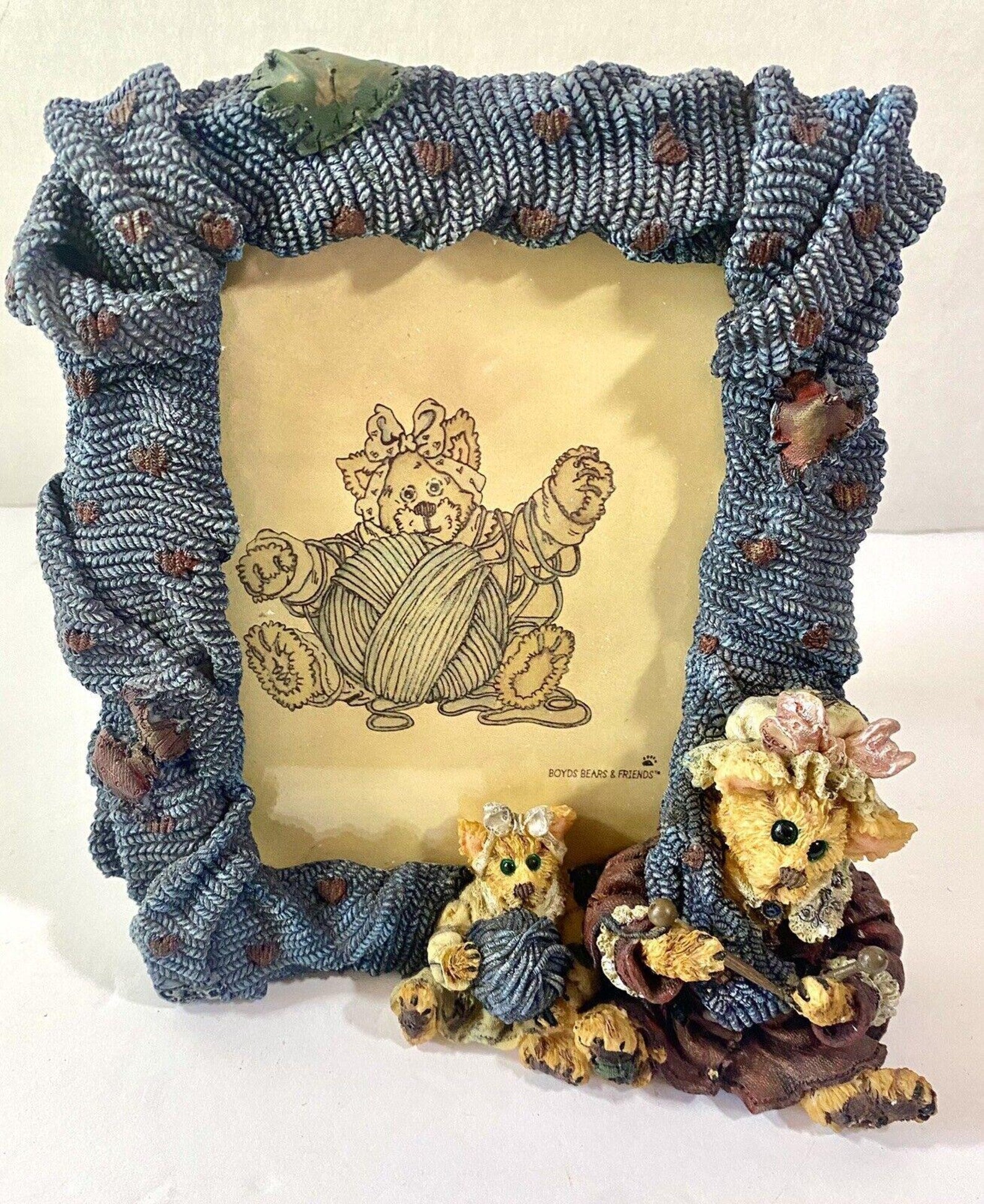 Boyds Frame FS Darby & Jasper.Knitten' Kittens Retired 27451 image 1
