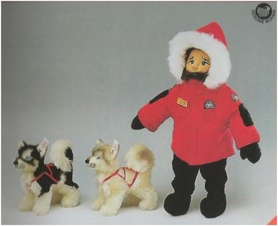 Steiff Mohair 1999 Limited Edition Husky Set & Musher 038624 image 1