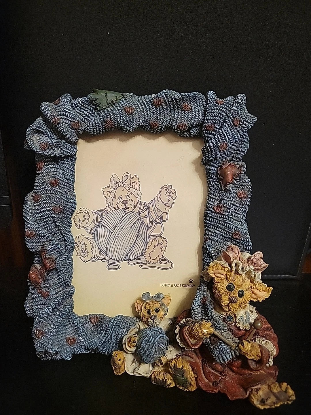 Boyds Frame FS Darby & Jasper.Knitten' Kittens Retired 27451 image 10