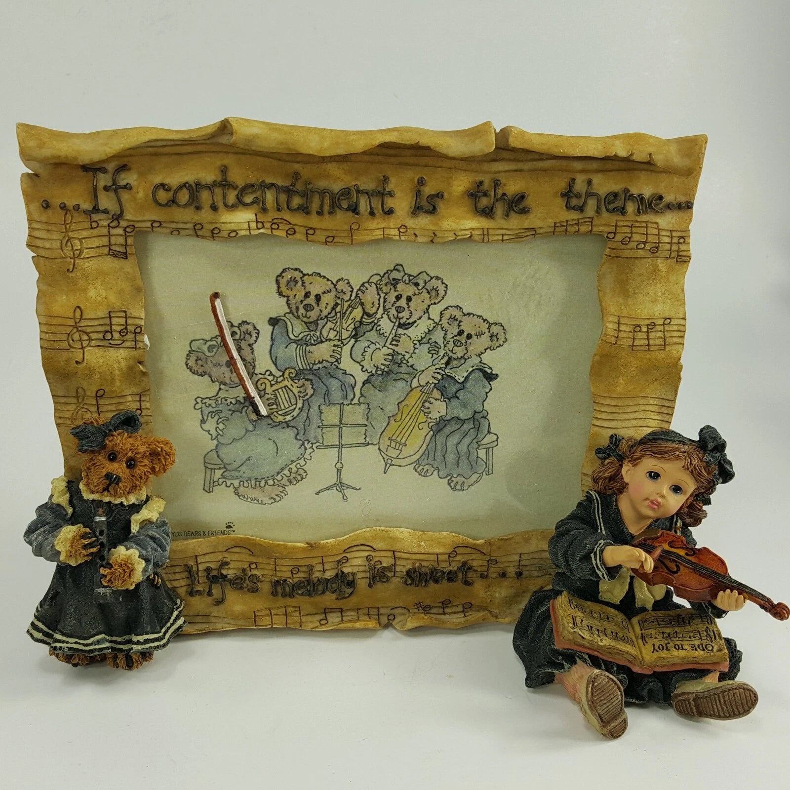 Boyds Frame Dollstone Lindsey with Louis  The Recital 27551 image 0