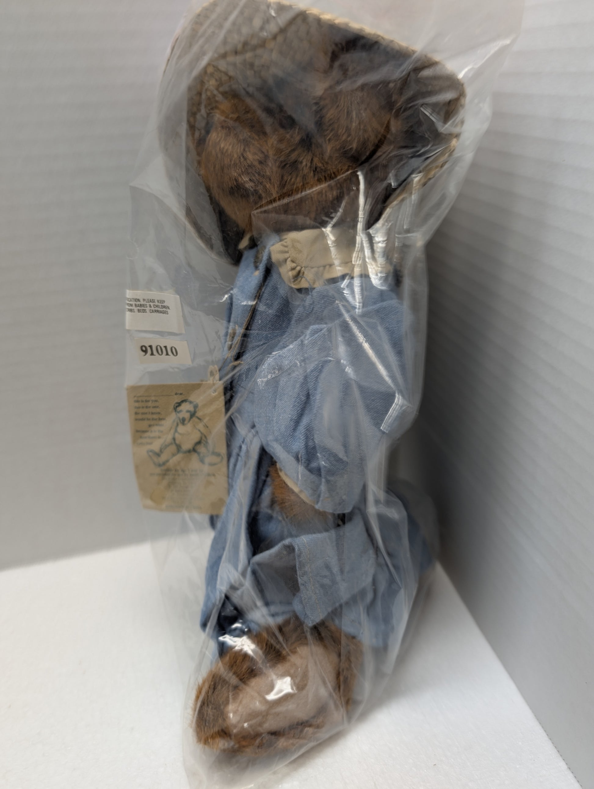Boyds Bear Plush  Augusta 14" w Straw  Hat  91010 image 3