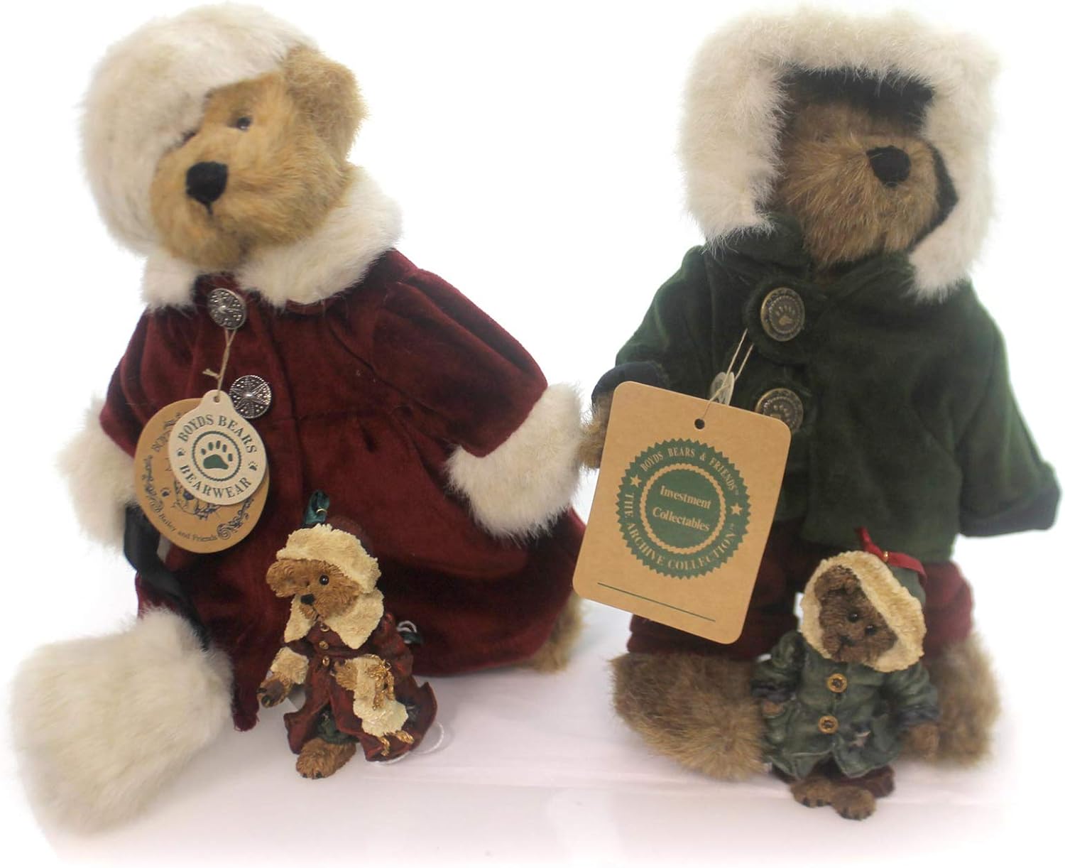 Boyds Bear Plush Matthew and Bailey Plush&Matching Ornament Set Lt Ed 9227 image 0