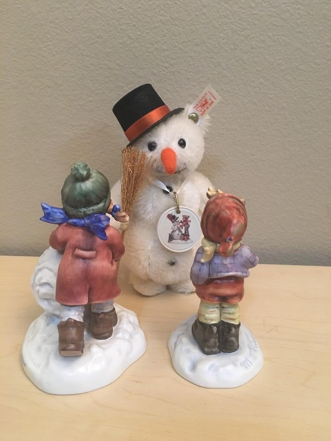 Steiff & Goebel Collectors Set Hummel Frosty Friends with Steiff Snowman 1448 image 4