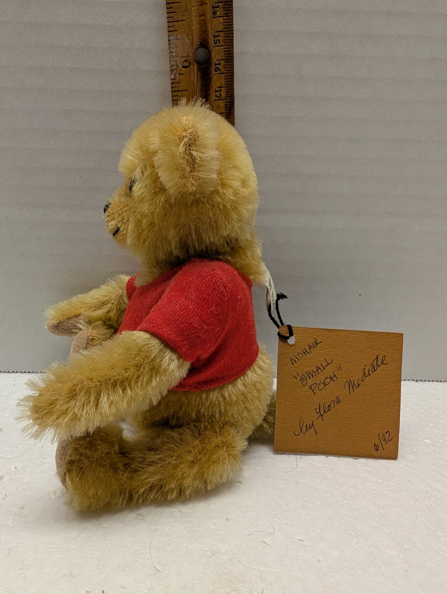 Pooh by Flora Mediate of Flora's Teddys. Mohair "Small Pooh" 6" image 4