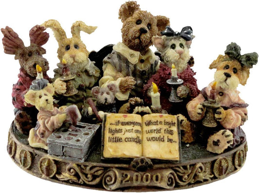 Boyds Bear Resin  Chandler Light A Candle 2000 Limited Edition Figurine 227805 image 0